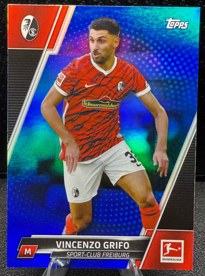2021 - 22 Topps Bundesliga Blue Foil 74 Vincenzo Grifo 68/99 - 787 Hobby House