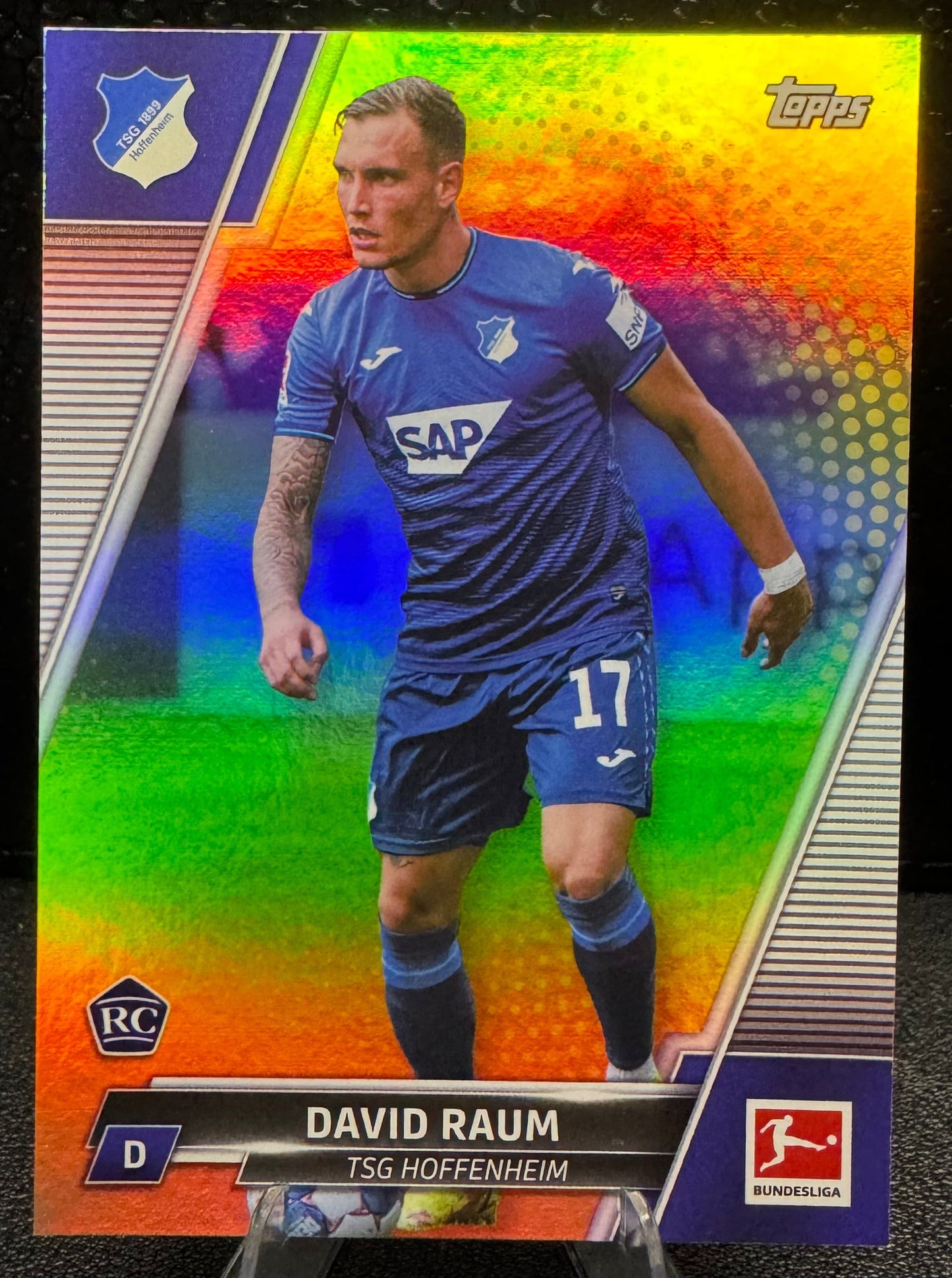 2021 - 22 Topps Bundesliga Gold Foil 92 David Raum RC 3/50 - 787 Hobby House