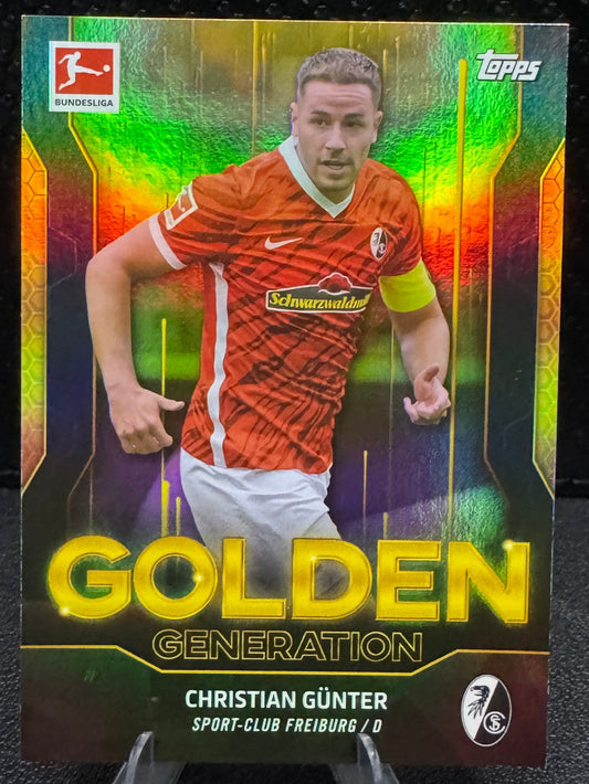 2021-22 Topps Bundesliga Golden Generation Gold Foil GGCG Christian Gunter 41/50 - 787 Hobby House