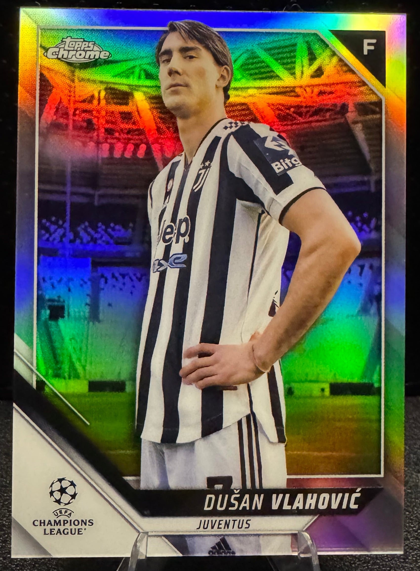 2021 - 22 Topps Chrome UEFA Champions League Refractors 86 Dusan Vlahovic - 787 Hobby House