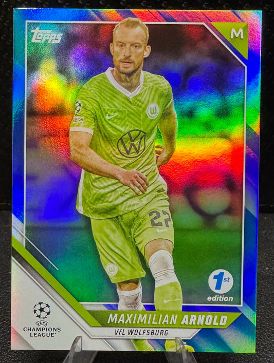 2021-22 Topps UEFA Champions League 1st Edition Blue Inferno 121 Maximilian Arnold 20/30 - 787 Hobby House