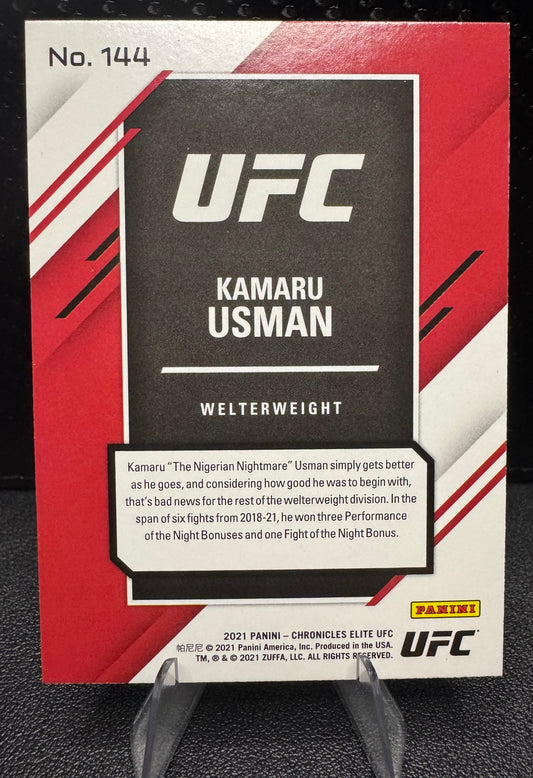 2021 Panini Chronicles Elite Pink 144 Kamaru Usman - 787 Hobby House