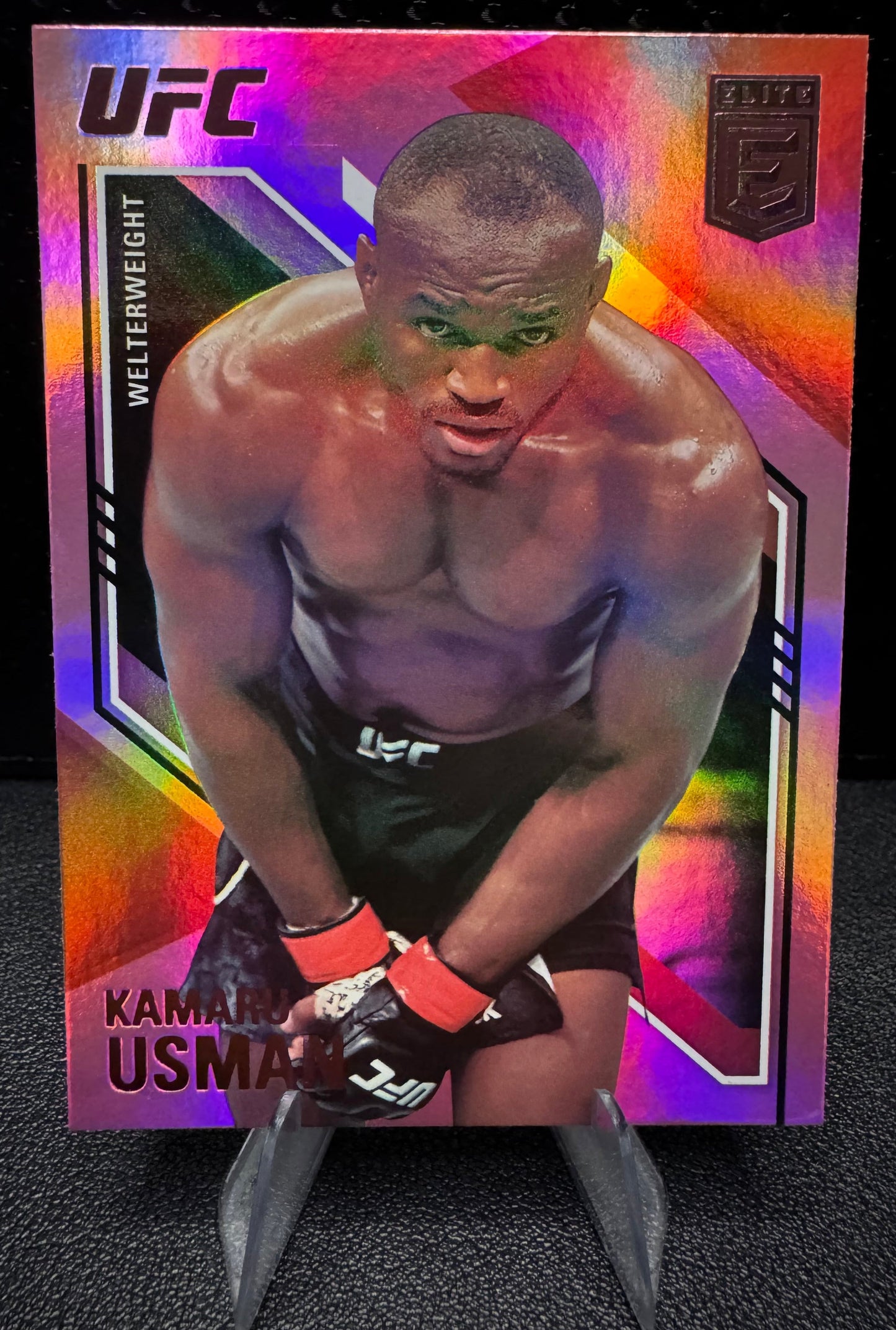 2021 Panini Chronicles Elite Pink 144 Kamaru Usman - 787 Hobby House