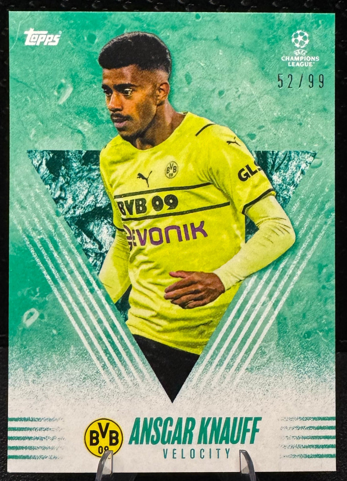 2021 Topps Alphonso Davies My Journey Velocity Green Ansgar Knauff 52/99 - 787 Hobby House