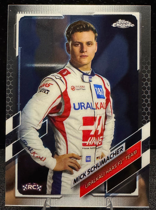 2021 Topps Chrome Formula 1 17 Mick Schumacher RC Uralkali Haas - 787 Hobby House