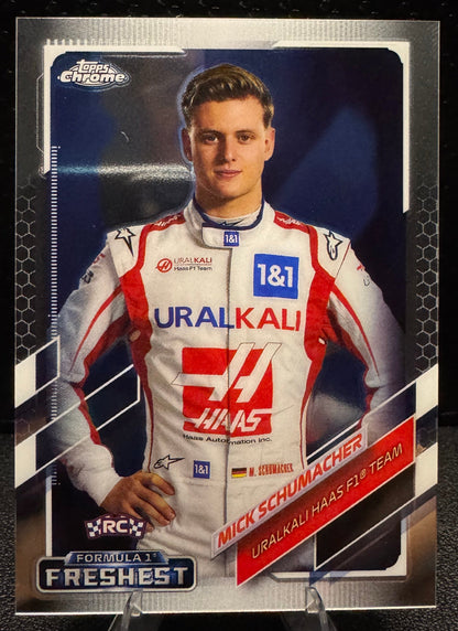 2021 Topps Chrome Formula 1 174 Mick Schumacher RC Freshest Uralkali Haas - 787 Hobby House