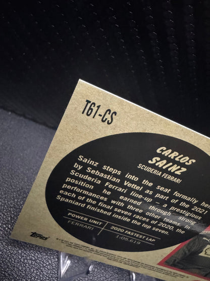 2021 Topps Chrome Formula 1 '61 Topps Sports Cars T61CS Carlos Sainz - 787 Hobby House