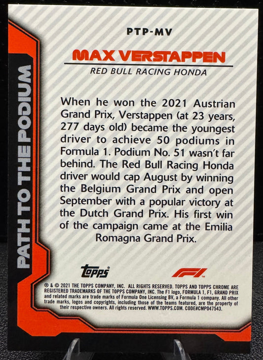 2021 Topps Chrome Formula 1 Path to the Podium PTPMV Max Verstappen - 787 Hobby House