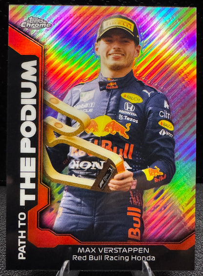 2021 Topps Chrome Formula 1 Path to the Podium PTPMV Max Verstappen - 787 Hobby House