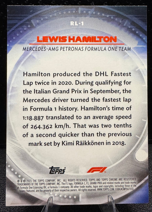 2021 Topps Chrome Formula 1 Red Liners RL1 Lewis Hamilton - 787 Hobby House