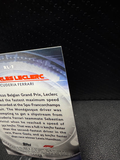 2021 Topps Chrome Formula 1 Red Liners RL7 Charles Leclerc - 787 Hobby House