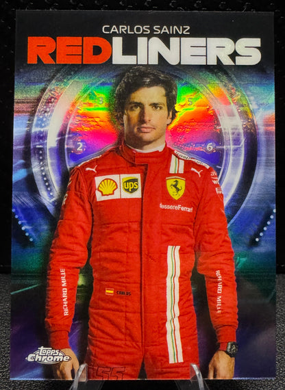 2021 Topps Chrome Formula 1 Red Liners RL8 Carlos Sainz - 787 Hobby House