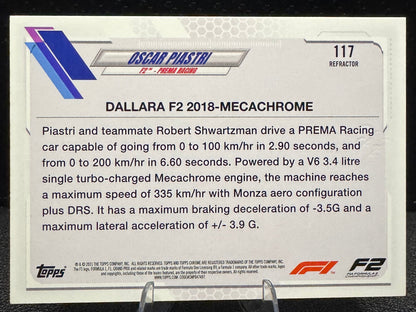 2021 Topps Chrome Formula 1 Refractors 117 Oscar Piastri/F2 Cars - 787 Hobby House