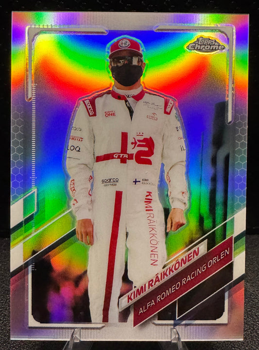 2021 Topps Chrome Formula 1 Refractors 34 Kimi Raikkonen Alfa Romeo Racing Orlen - 787 Hobby House