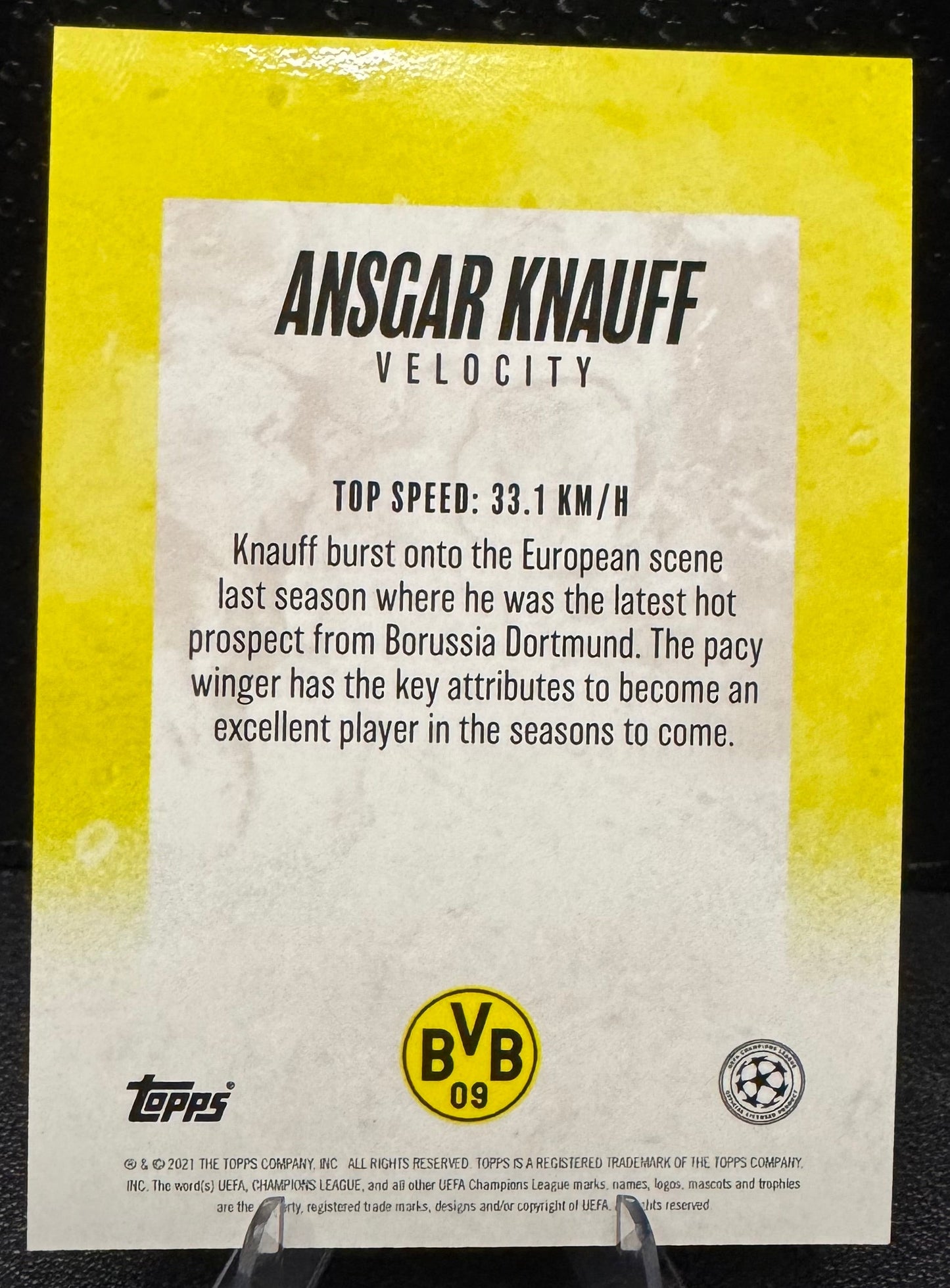 2021 Topps Alphonso Davies My Journey Velocity Green Ansgar Knauff 52/99