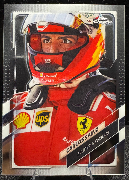 2021 Topps Chrome Formula 1 #54 Carlos Sainz Scuderia Ferrari