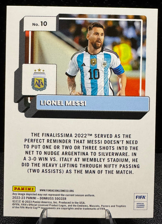 2022 - 23 Donruss 10 Lionel Messi Argentina - 787 Hobby House