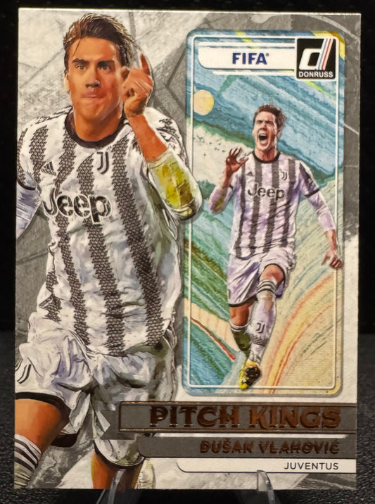 2022 - 23 Donruss Pitch Kings 22 Dusan Vlahovic Juventus - 787 Hobby House