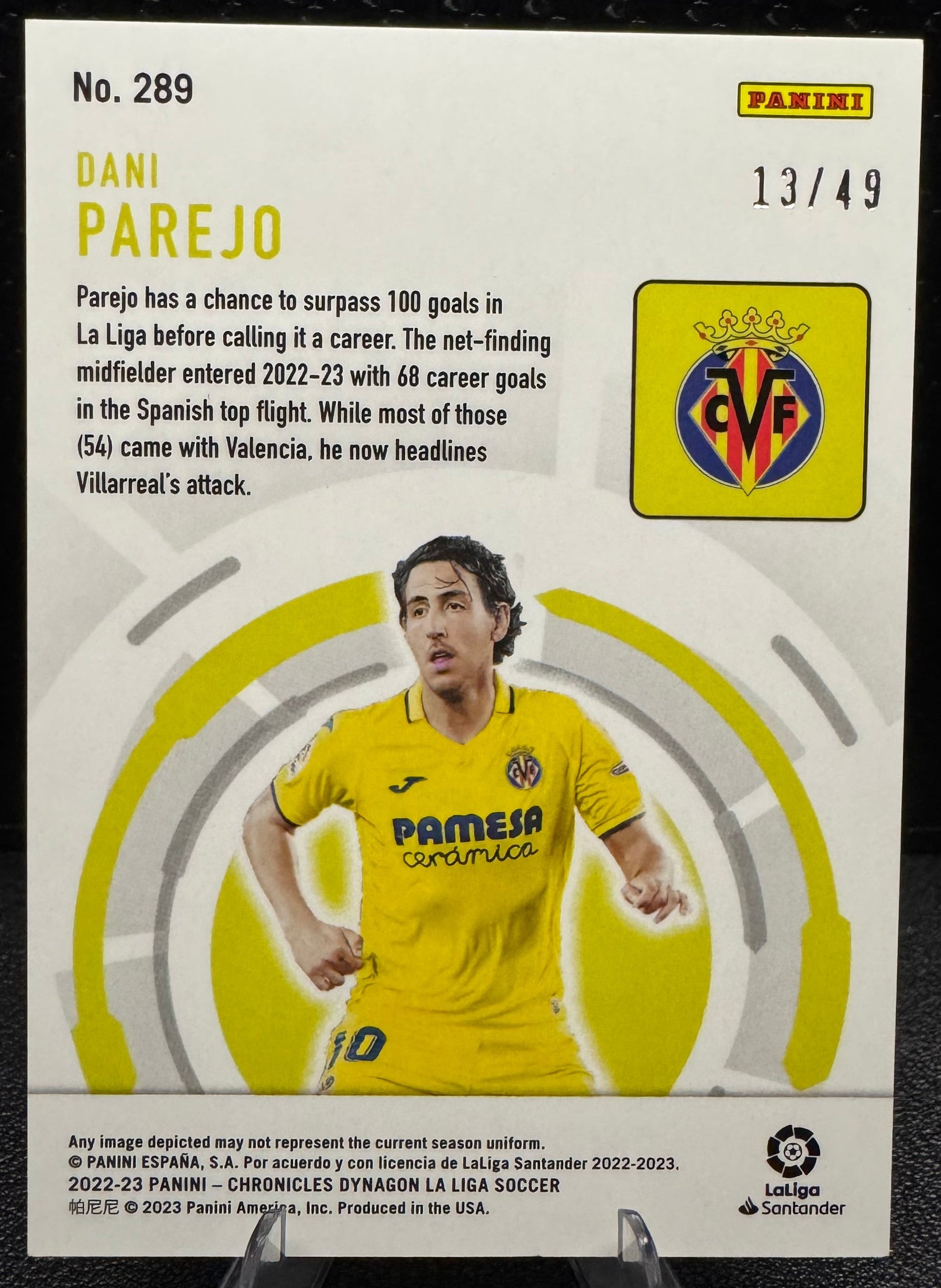 2022 - 23 Panini Chronicles La Liga Blue Dynagon 289 Dani Parejo 13/49 - 787 Hobby House