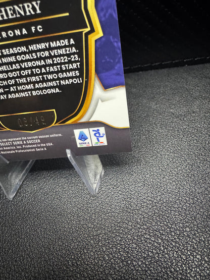2022 - 23 Select Serie A Purple 45 Thomas Henry 8/49 - 787 Hobby House