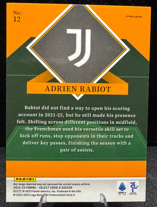 2022 - 23 Select Serie A Select Stars 12 Adrien Rabiot Juventus - 787 Hobby House
