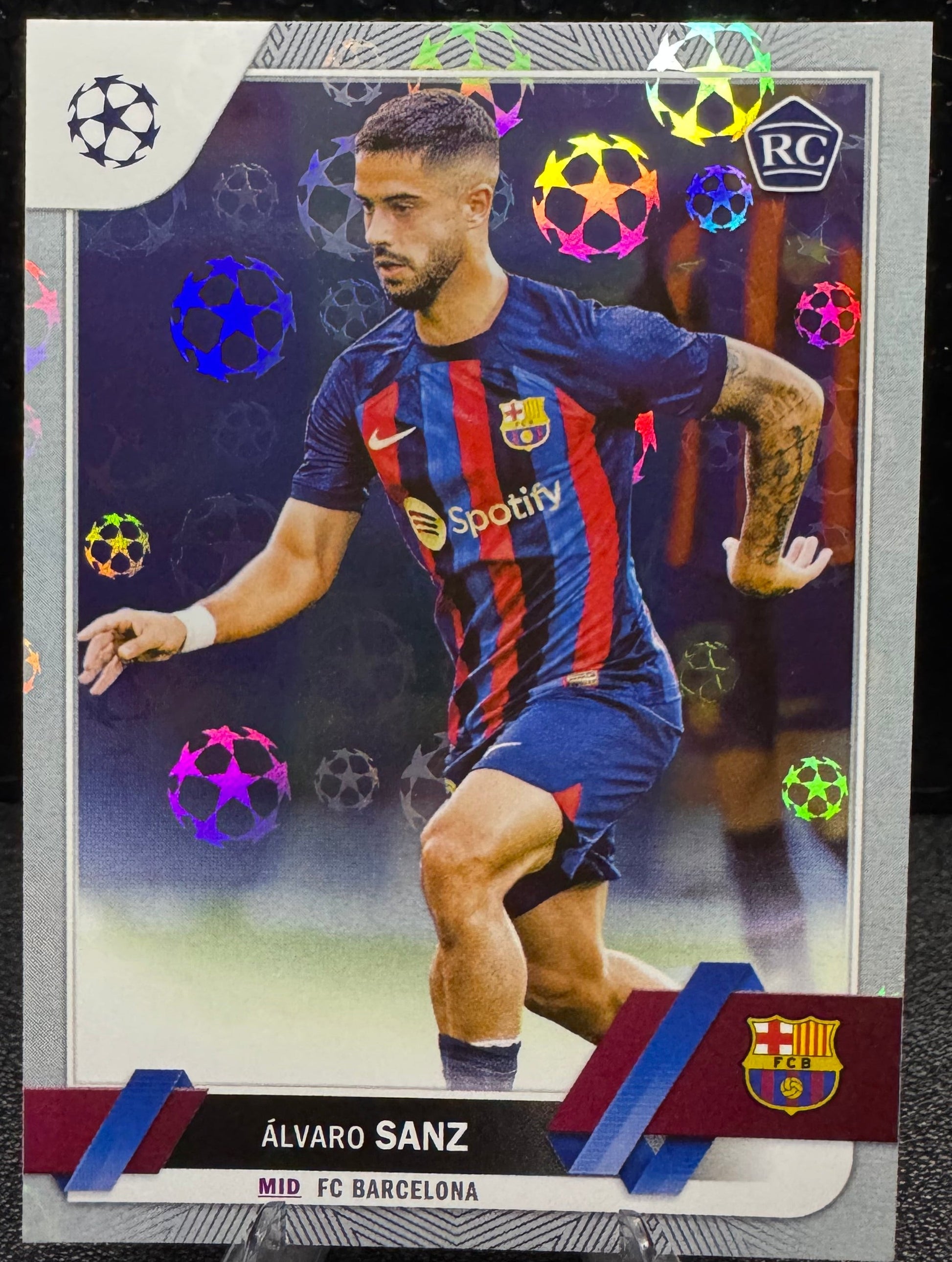 2022 - 23 Topps UEFA Club Competitions Starball 67 Alvaro Sanz RC - 787 Hobby House