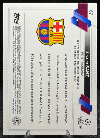 2022 - 23 Topps UEFA Club Competitions Starball 67 Alvaro Sanz RC - 787 Hobby House
