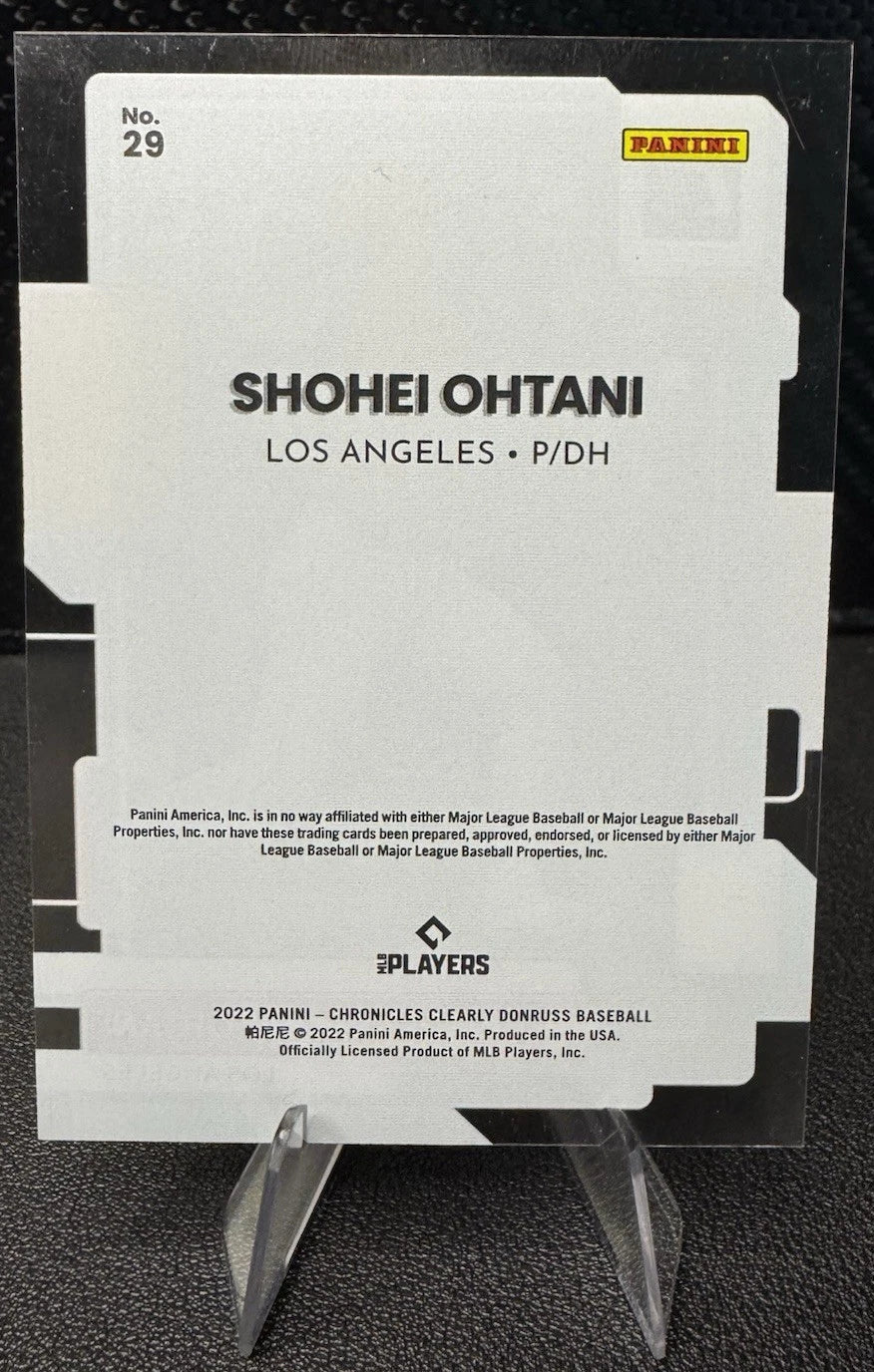 2022 Panini Chronicles Clearly Donruss 29 Shohei Ohtani Los Angeles Angels - 787 Hobby House