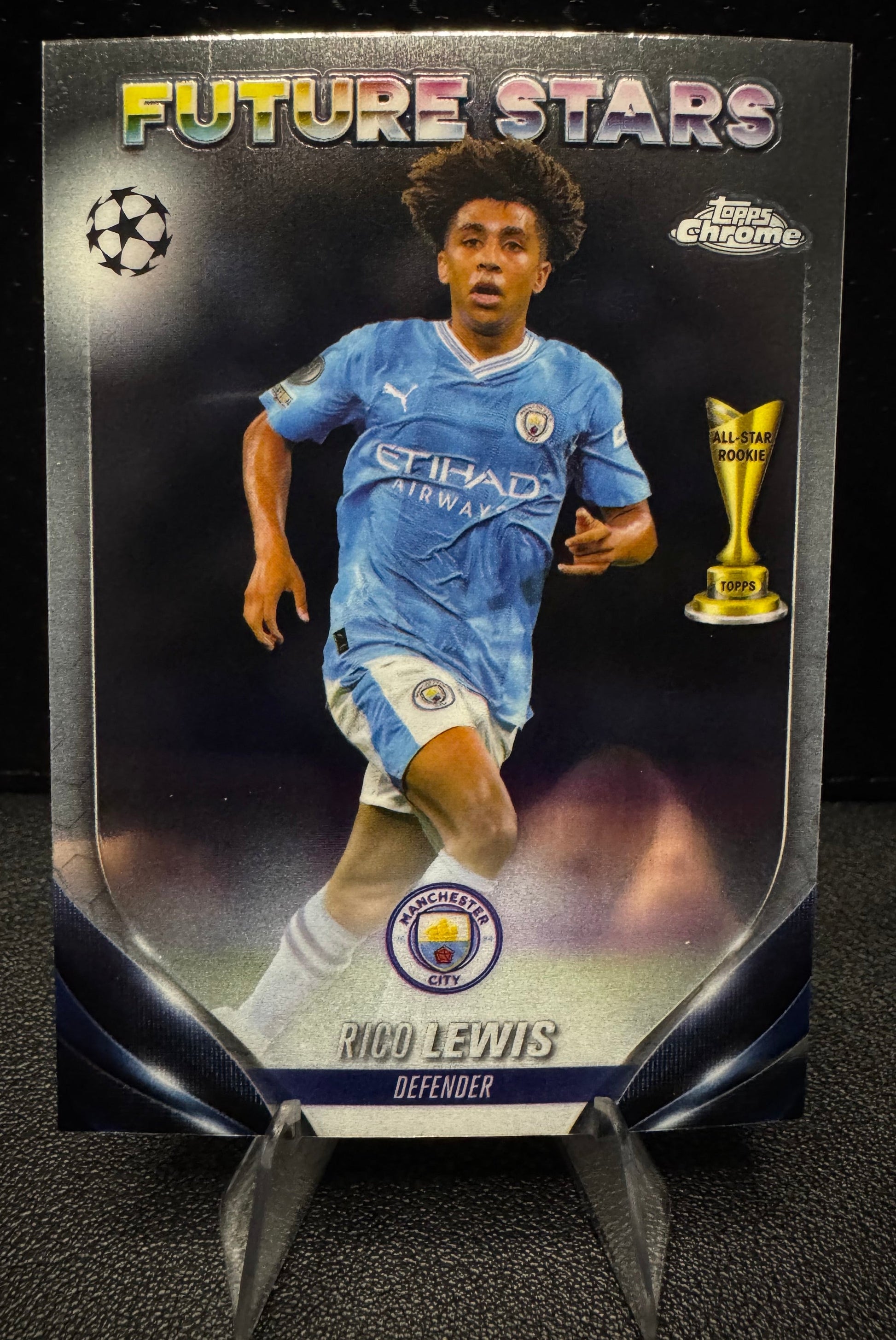 2023 - 24 Topps Chrome UEFA Club Competitions 105 Rico Lewis Future Stars Manchester City - 787 Hobby House