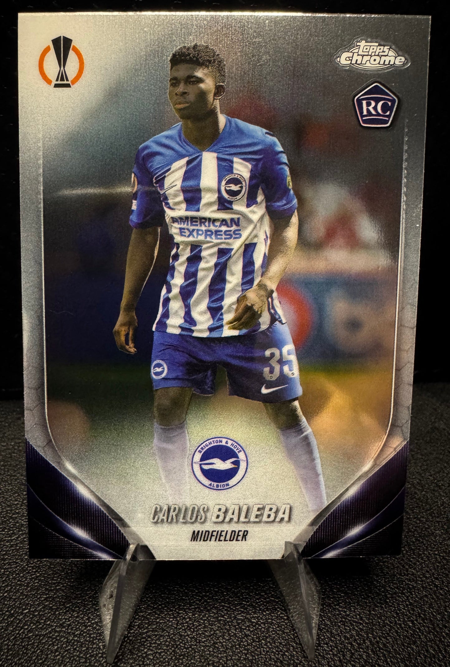 2023 - 24 Topps Chrome UEFA Club Competitions 113 Carlos Baleba RC Brighton & Hove Albio FC - 787 Hobby House