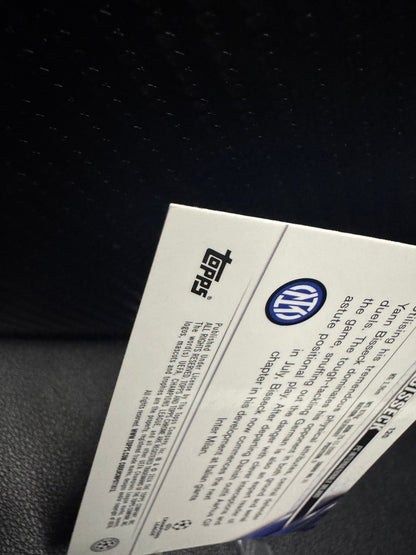 2023 - 24 Topps Chrome UEFA Club Competitions 120 Yann Bisseck Aqua Prism Refractor RC FC Internazionale Milano - 787 Hobby House