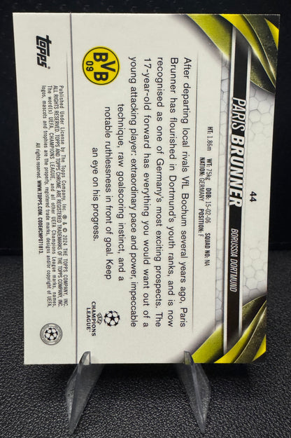 2023 - 24 Topps Chrome UEFA Club Competitions 44 Paris Brunner RC Borussia Dortmund - 787 Hobby House