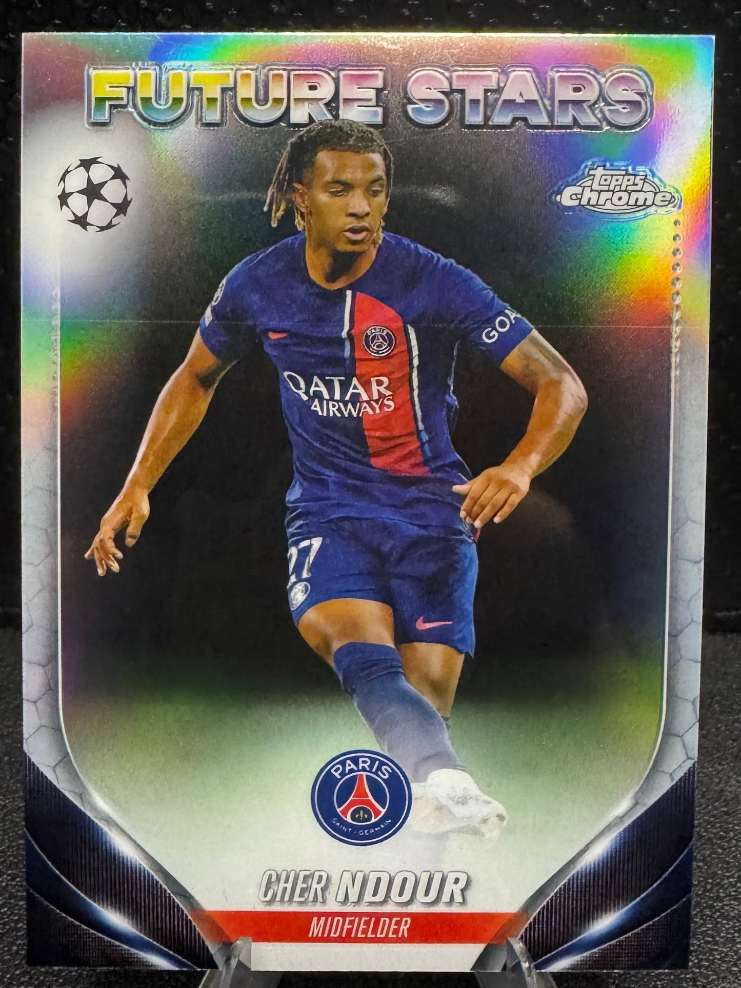 2023-24 Topps Chrome UEFA Club Competitions Future Stars 7 Cher Ndour - 787 Hobby House
