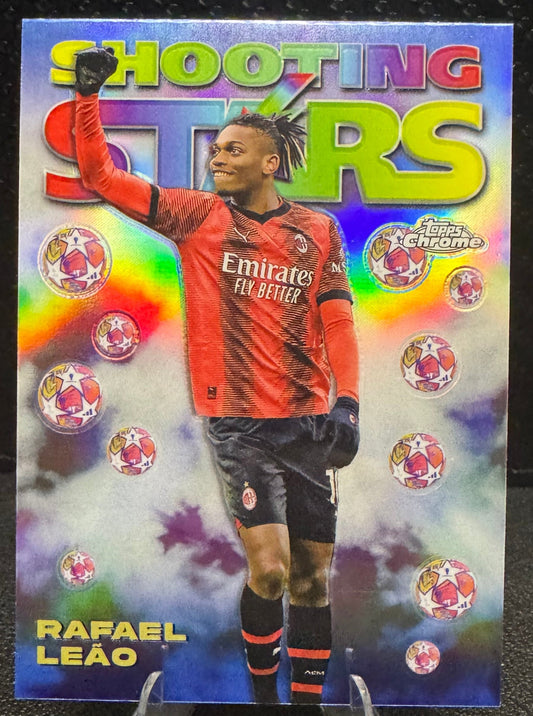 2023-24 Topps Chrome UEFA Club Competitions Shooting Stars 98-1 Rafael Leão - 787 Hobby House