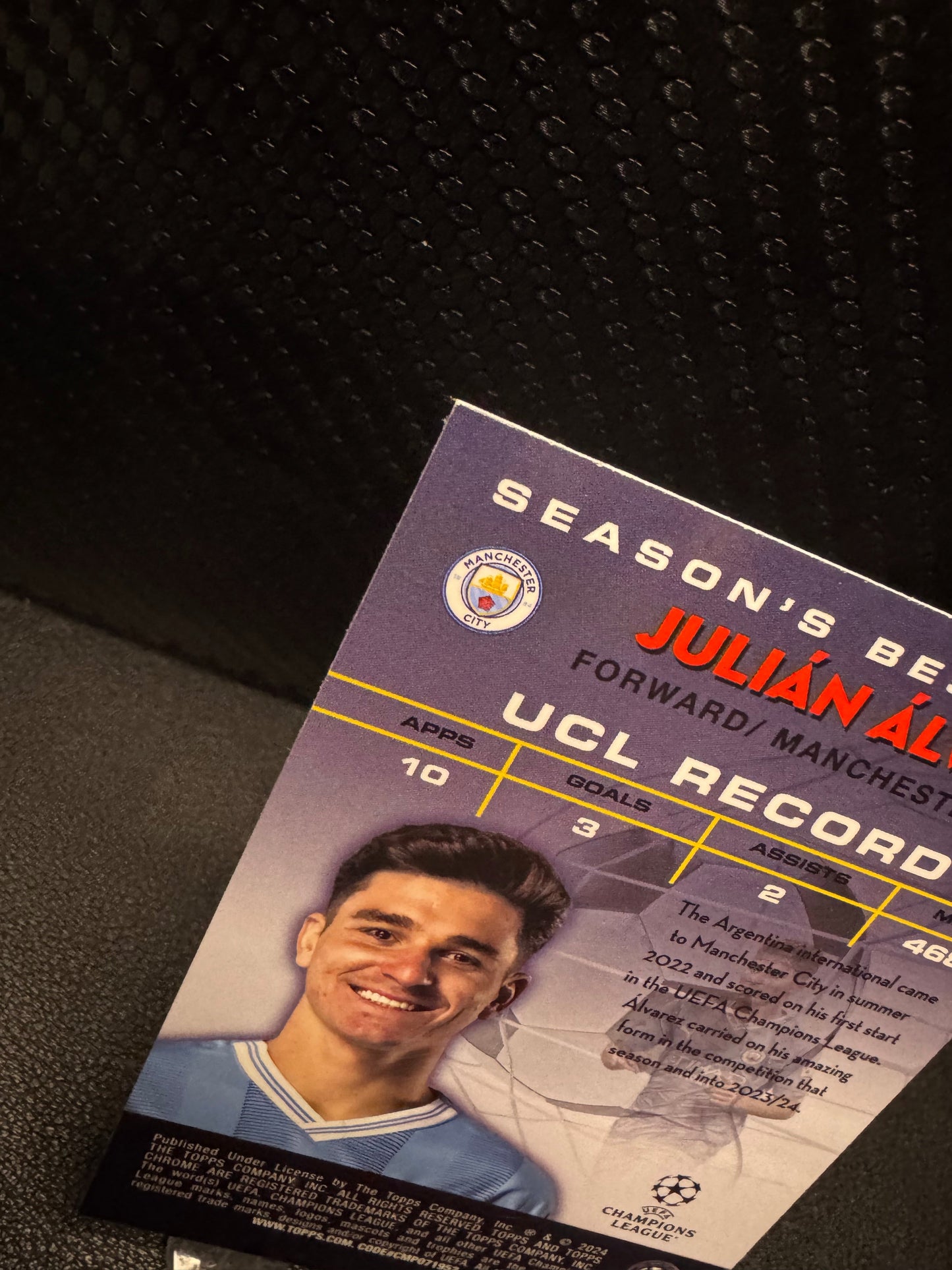 2023-24 Topps Chrome UEFA Club Competitions Shooting Stars 98-8 Julián Álvarez - 787 Hobby House