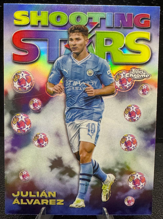 2023-24 Topps Chrome UEFA Club Competitions Shooting Stars 98-8 Julián Álvarez - 787 Hobby House