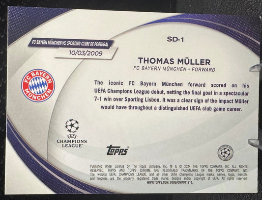2023-24 Topps Chrome UEFA Club Competitions Starball Debuts SD-1 Thomas Müller - 787 Hobby House