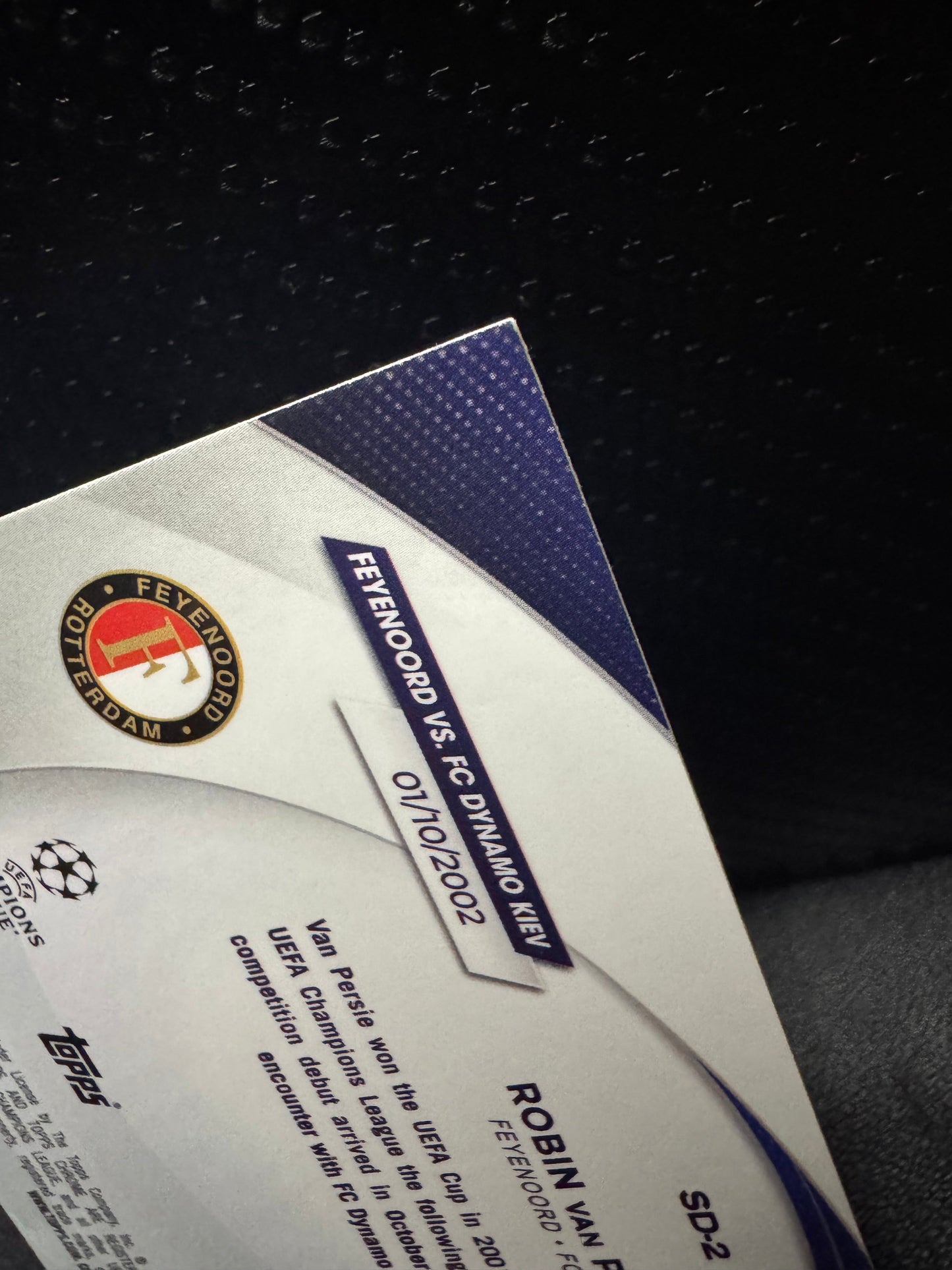 2023 - 24 Topps Chrome UEFA Competitions SD - 2 Robin van Persie Starball Debuts Feyenoord - 787 Hobby House