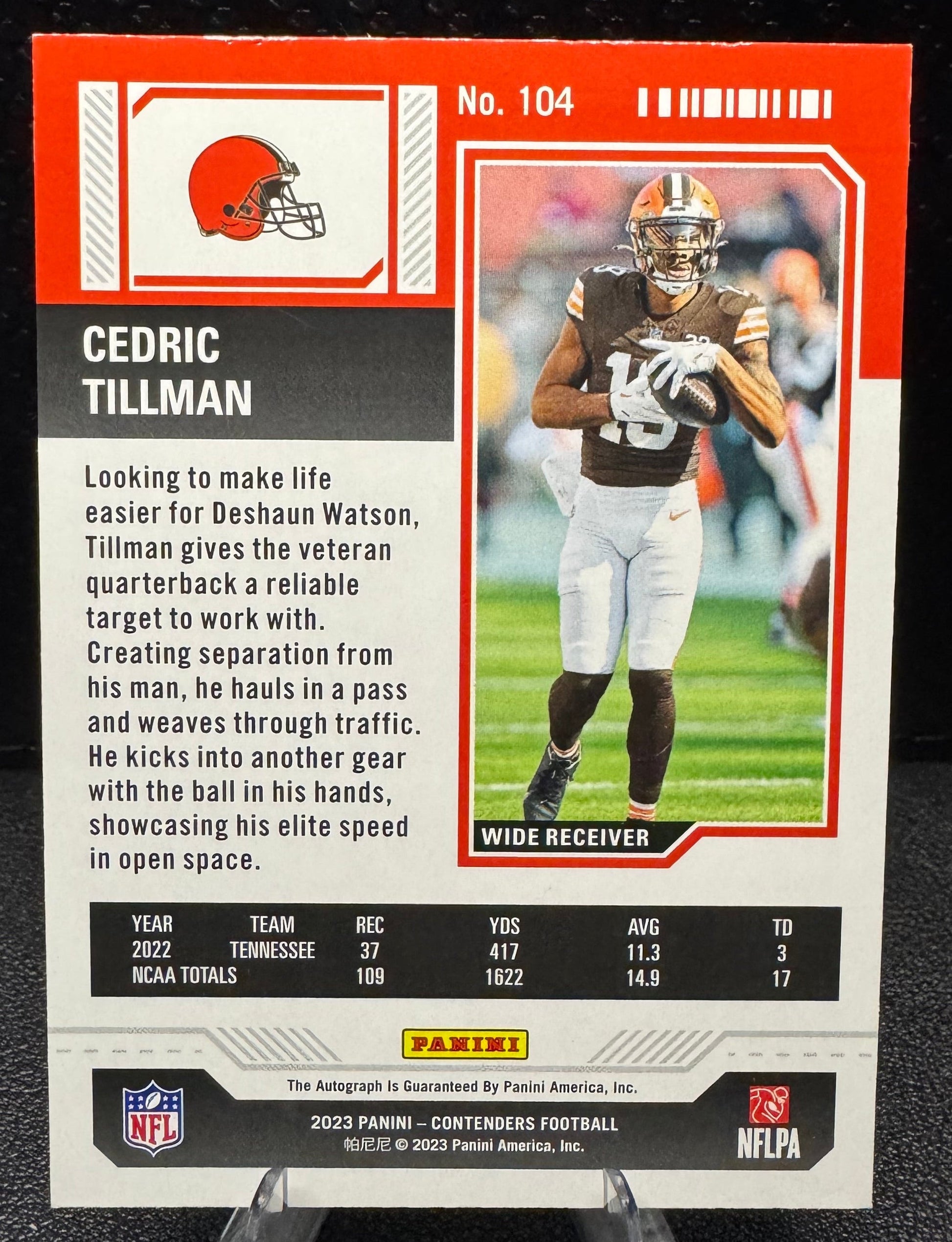 2023 Panini Contenders Rookie Ticket Variation Autographs 104 Cedric Tillman RC AU - 787 Hobby House