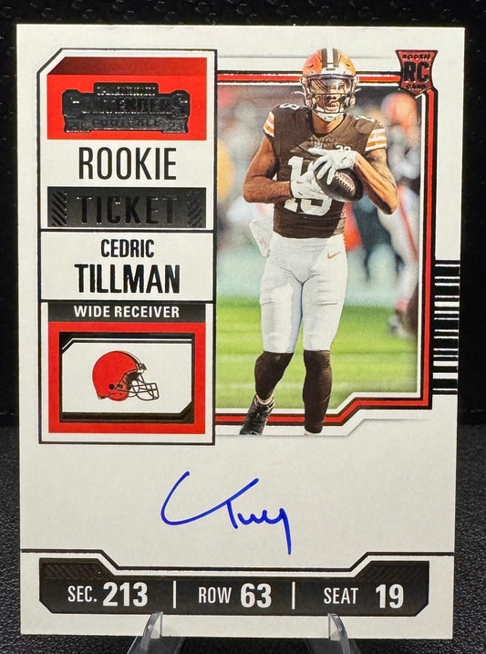 2023 Panini Contenders Rookie Ticket Variation Autographs 104 Cedric Tillman RC AU - 787 Hobby House