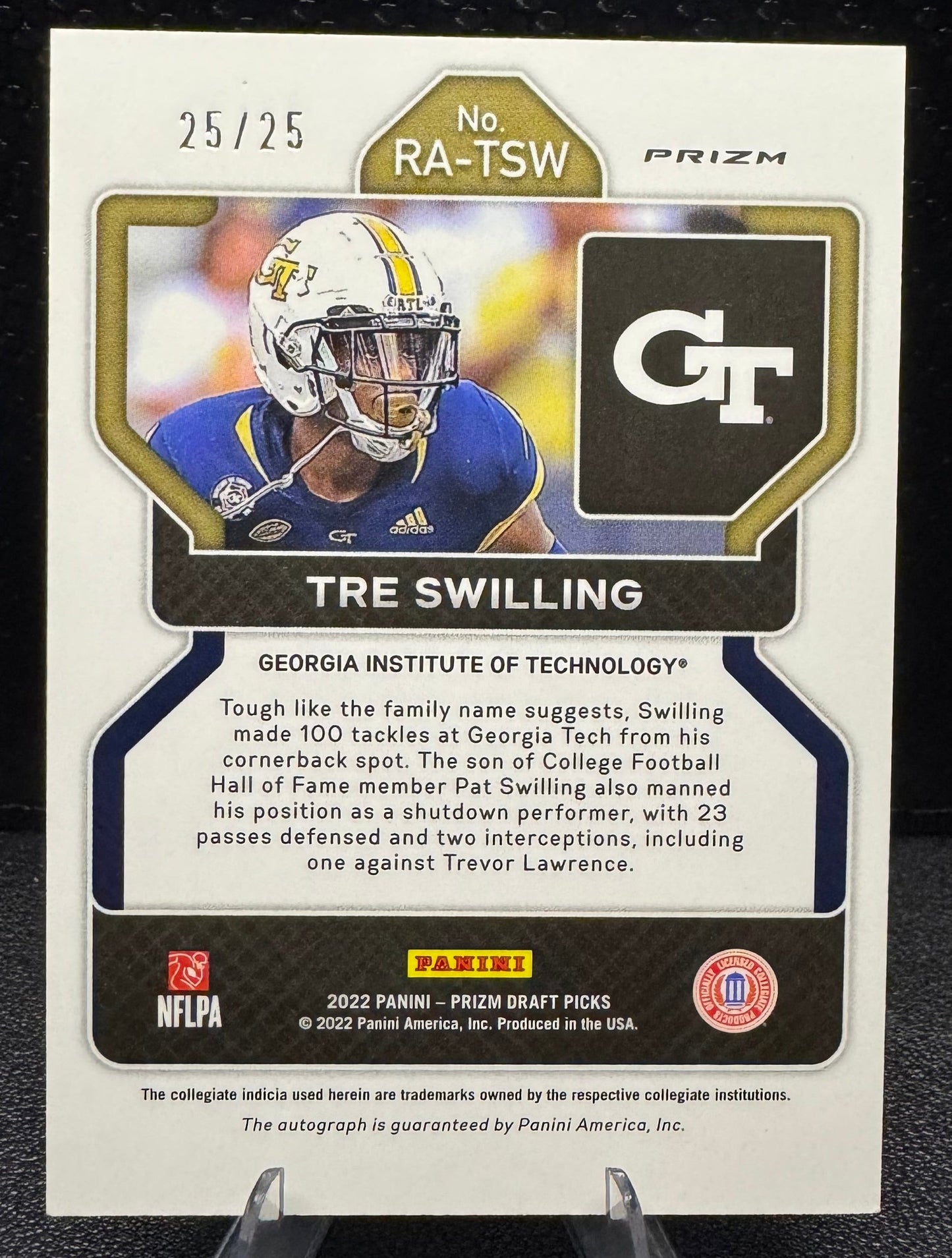 2023 Panini Prizm Draft Picks 2022 Update Autographs Mojo Tre Swilling 25/25 - 787 Hobby House