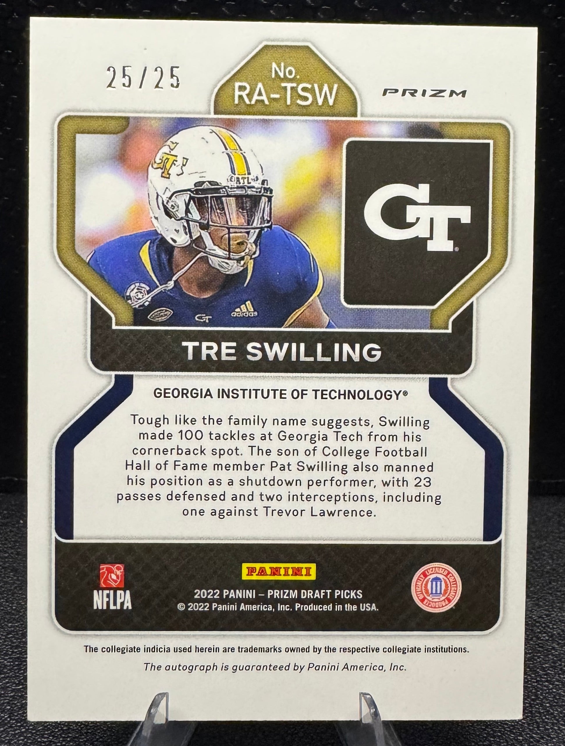 2023 Panini Prizm Draft Picks 2022 Update Autographs Mojo Tre Swilling 25/25 - 787 Hobby House