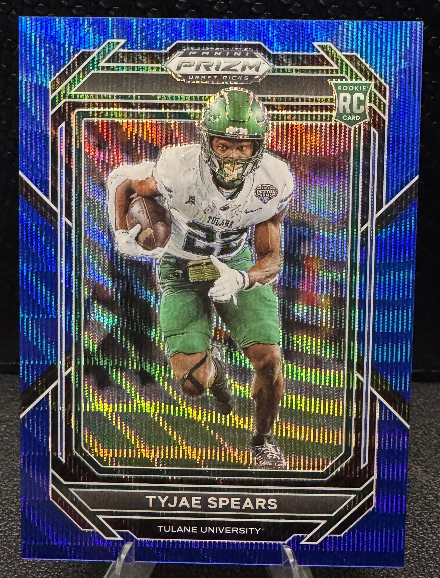 2023 Panini Prizm Draft Picks Prizms Blue Wave 123 Tyjae Spears RC 217/249 - 787 Hobby House