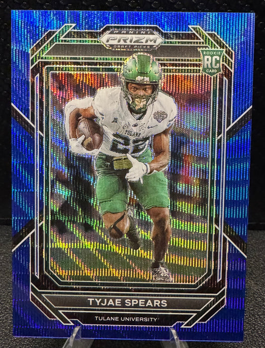 2023 Panini Prizm Draft Picks Prizms Blue Wave 123 Tyjae Spears RC 217/249 - 787 Hobby House