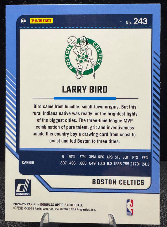 2024 - 25 Donruss Optic 243 Larry Bird Boston Celtics - 787 Hobby House