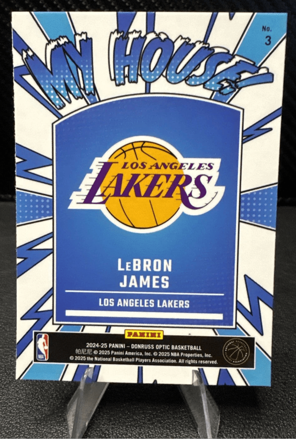 2024 - 25 Donruss Optic My House 3 LeBron James Los Angeles Lakers - 787 Hobby House