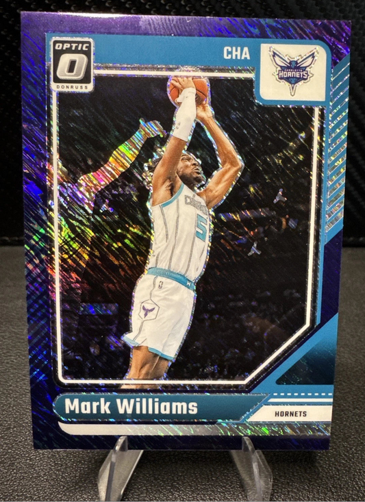 2024 - 25 Donruss Optic Purple Shimmer 181 Mark Williams Charlotte Hornets - 787 Hobby House