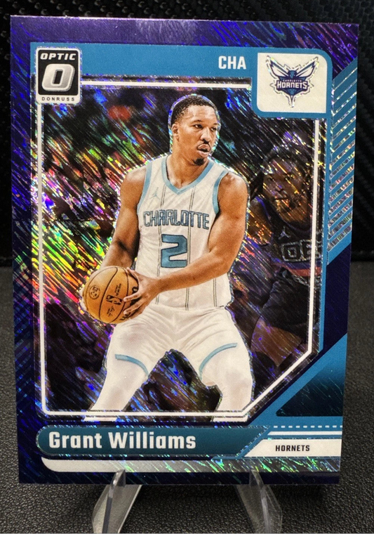 2024 - 25 Donruss Optic Purple Shimmer 77 Grant Williams Charlotte Hornets - 787 Hobby House