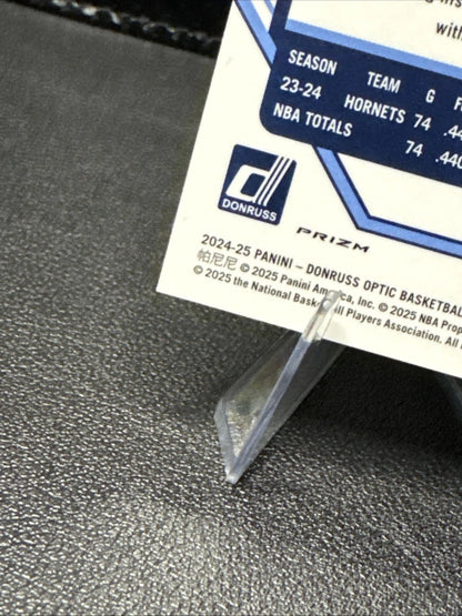 2024 - 25 Donruss Optic Purple Shimmer Prizm 16 Brandon Miller Charlotte Hornets - 787 Hobby House