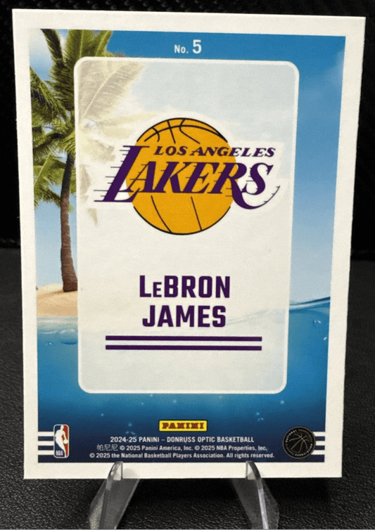2024 - 25 Donruss Optic Splash! 5 LeBron James Los Angeles Lakers - 787 Hobby House